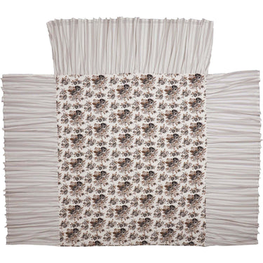 Annie Portabella Floral Ruffled California King Coverlet 84x72+27 VHC Brands - The Fox Decor